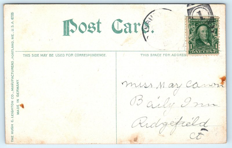 Danbury CT Connecticut Fairview Avenue Postcard