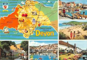 B101773 greetings from devon map cartes geographiques   uk