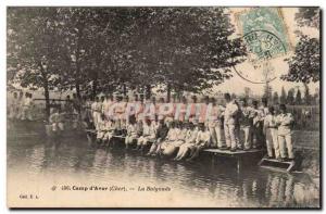 Old Postcard Army Camp & # 39Avor Swimming