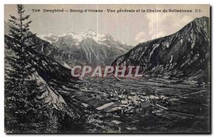 Old Postcard Dauphine Bourg d Oisans General view and Belledonne