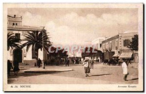 Old Postcard Tunisia Sousse Avenue Krantz