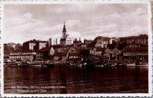 Serbia Belgrade Vu de la Save Vintage RPPC C107