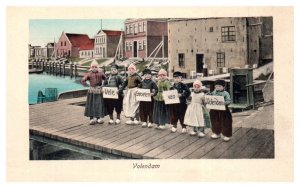 Volendam  Children on a Dock Postcard