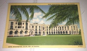 VINTAGE  POSTCARD HOTEL WASHINGTON COLON REP OF PANAMA