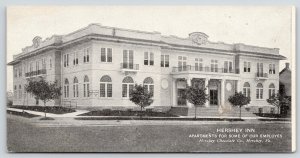 Hershey PA~Employee Apartments~Chocolate Co Premium~1910 Candy Bar Size Postcard