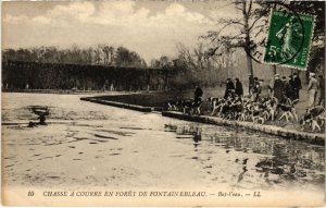 PC CHASSE A COURRE EN FORET DE FONTAINEBLEAU BAT L'EAU CHASSE HUNTING (a33916)