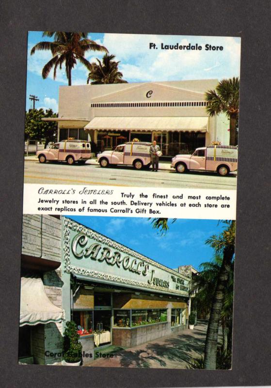Fl Carroll's Jewelers Jewelry Store Ft Fort Lauderdale Florida Postcard