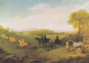 The Duke & Duchess Watching Horses George Stubbs Medici Rare Painting Postcard