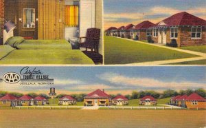 Chieftain Tourist Village Motel US 30 Ogallala Nebraska 1952 linen postcard
