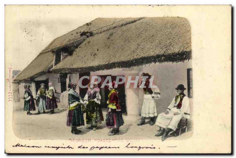 VINTAGE POSTCARD Mohacsi Hungary Folklore Costume