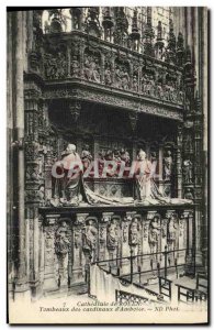 Old Postcard Cathedral of Rouen tombs of Cardinals of Amboise