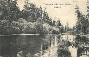 1909 Thornton's Lake Albany Oregon Portland postcard 8971