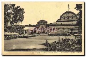 Old Postcard Vichy Casino Gardens and the Khedive Four Paths