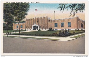 BATTLE CREEK, Michigan, 1900-1910's; Boy's Club Building