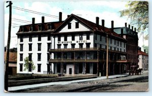 BANGOR, Maine ME ~ Street Scene WINDSOR HOTEL c1910s Penobscot County Postcard