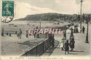 Old Postcard Le Havre Maritime Boulevard and Cape of Heve