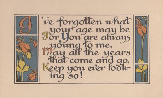 You Look So Youthful Young Antique Greetings Postcard
