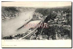 Postcard Old St Goar St Goar U Mit Rheinfels
