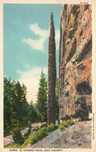 Vintage Postcard 1939 Chimney Rock Cody Highway Eastern Boundary of Yellowstone 