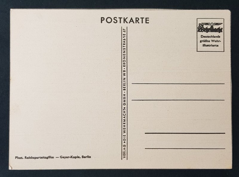 GERMAN THIRD 3rd REICH PROPAGANDA CARD THE UNKNOWN SA MAN