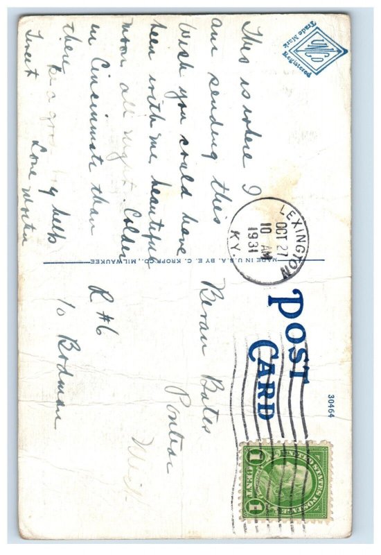 Vintage Post Office Lexington, K.Y Postcards P166E