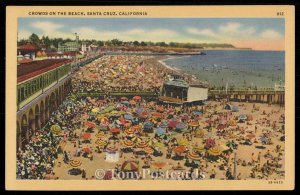 Crowds on the beach, Santa Cruz, California