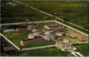 Aerial View Illinois State Penitentiary Statesville Joliet Vintage Postcard L36