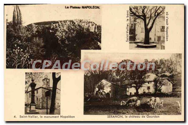 Postcard The Old Saint Vallier Napoleon Napoleon Seranon Plateau monument the...