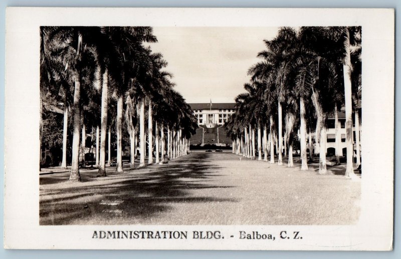Panama Postcard Administration Building Canal Zone c1930’s RPPC Photo