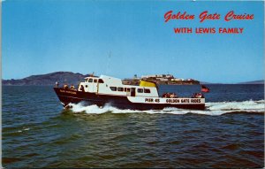Vtg Blue Horizon Golden Gate Cruise Boat Lewis Family San Francisco CA Postcard