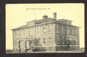 MINDENMINES MISSOURI HIGH SCHOOL BUILDING VINTAGE POSTCARD MO. 1908