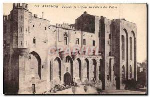 CPA Avignon façade principale du palais des papes 