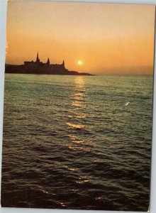 postcard Kronborg Castle at sunrise, Denmark