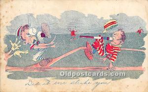 Baseball Humor Baseball 1912 yellowing from age