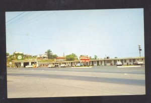 BREEZEWOOD PENNSYLVANIA PA. MORRAL'S MOTEL GAS STATION OLD CARS POSTCARD