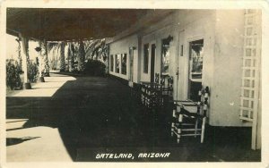 Dateland Arizona Veranda Yuma Arizona 1940s RPPC Photo Postcard 8571