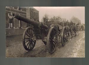 Mint RPPC Postcard Germany Army Wehrmacht Horse Drawn Artillery Gun WW 1