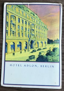 Postcard Used “Hotel Alton Berlin” Germany L31