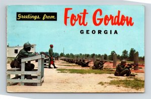 Postcard GA Greetings From Fort Gordon Georgia M-14 Rifle Range AC24