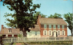 Vtg 1950s John Dickson Mansion Dover Delaware DE Chrome Postcard