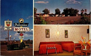 Palomino Motel In Las Vega, New Mexico Indoor/Outdoor Views Postcard Unused UNP 