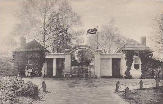 Virginia Mount Vernon North Lodge Gate Home Of George Washington Albertype