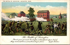 Postcard The Battle of Lexington in Lexington, Massachusetts