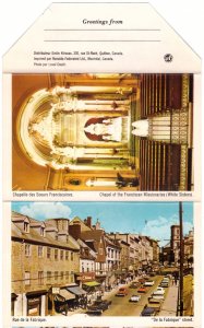 Greetings From Quebec City, Vintage Chrome Folder Postcard, 14 Views