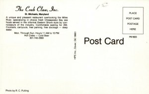 MD, The Crab Claw, St. Michaels, Maryland Postcard