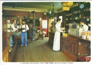 H. Kershaw & Sons General Store, Fort Steele, Cranbrook BC Canada Postcard