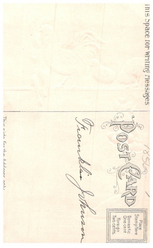 Easter  Rooster hugging Rabbit