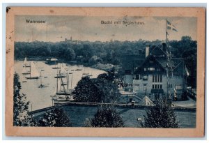 c1910 Bay With Sailor House Wannsee Berlin Germany C308 Stamp Postcard 