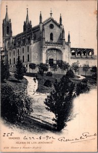 Spain Madrid Iglesia De Los Jeronimos Vintage Postcard C111