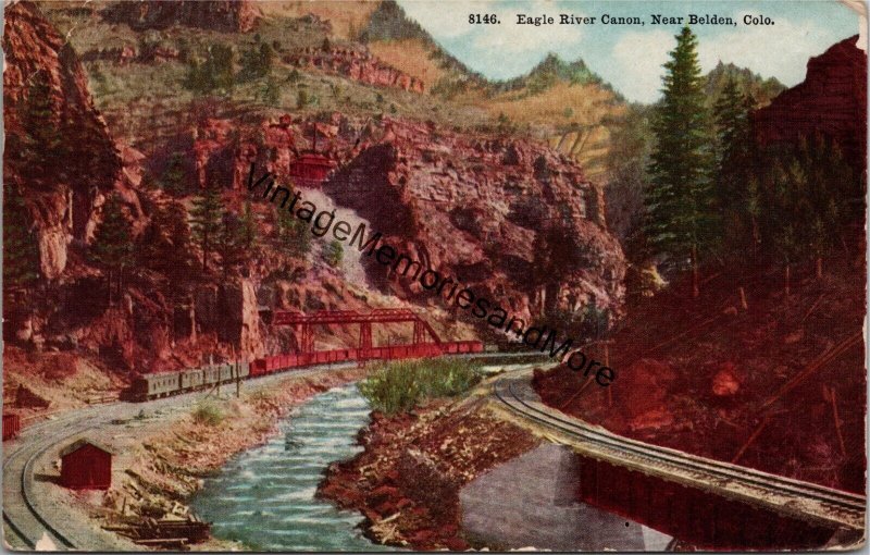 Eagle River Canon Near Belden CO Postcard PC335
